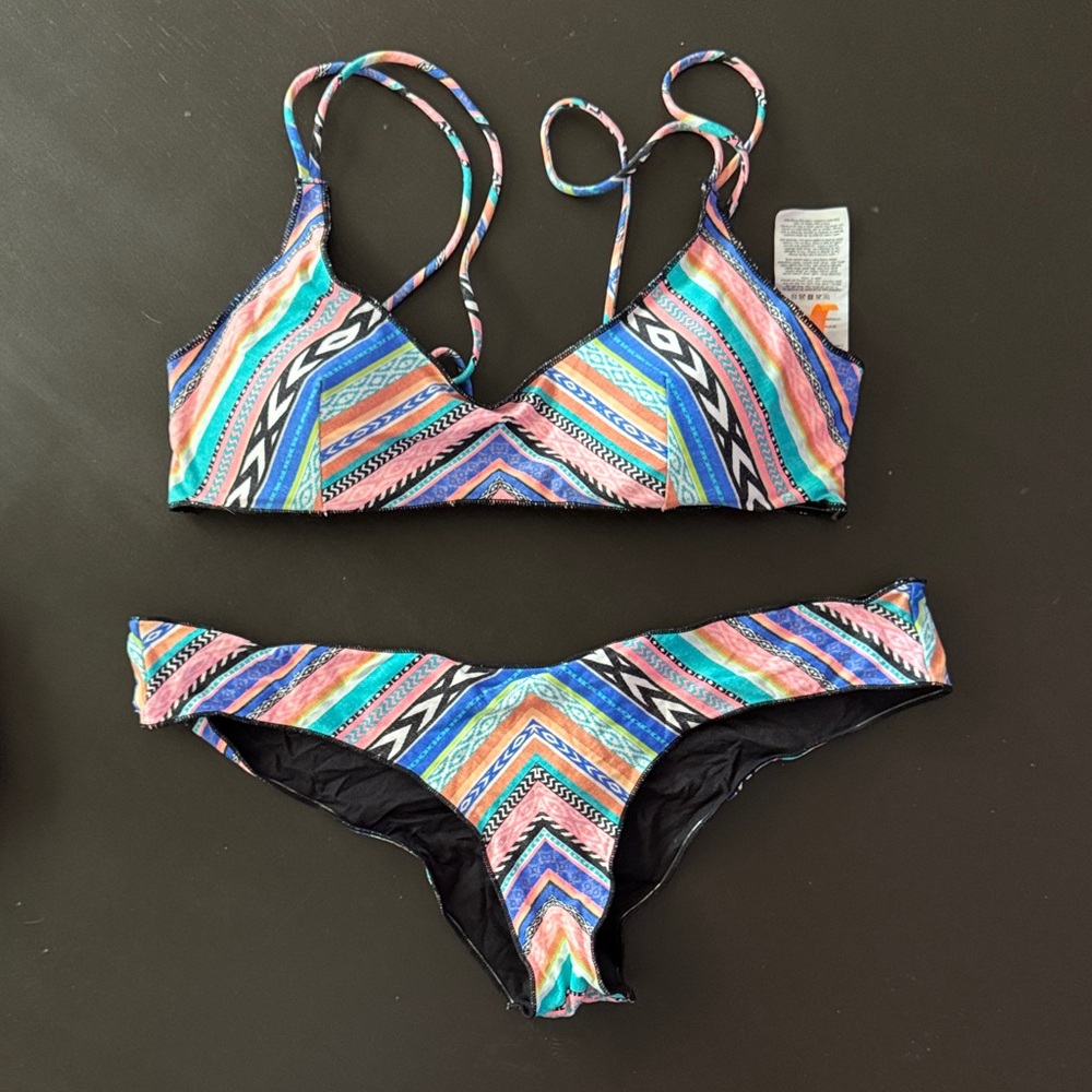 Rip Curl Multicolor Geometric Bikini Set